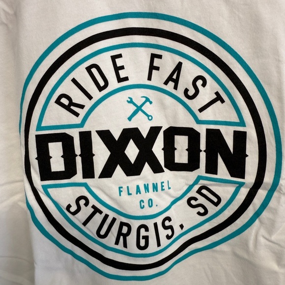 Dixxon Women’s White Crop Top Sturgis Tiffany Ride Fast Corpo Size Large - Picture 4 of 5